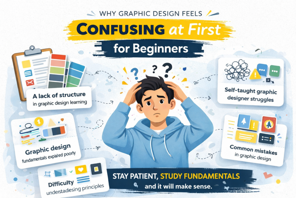 why graphic design feels confusing at first for beginners